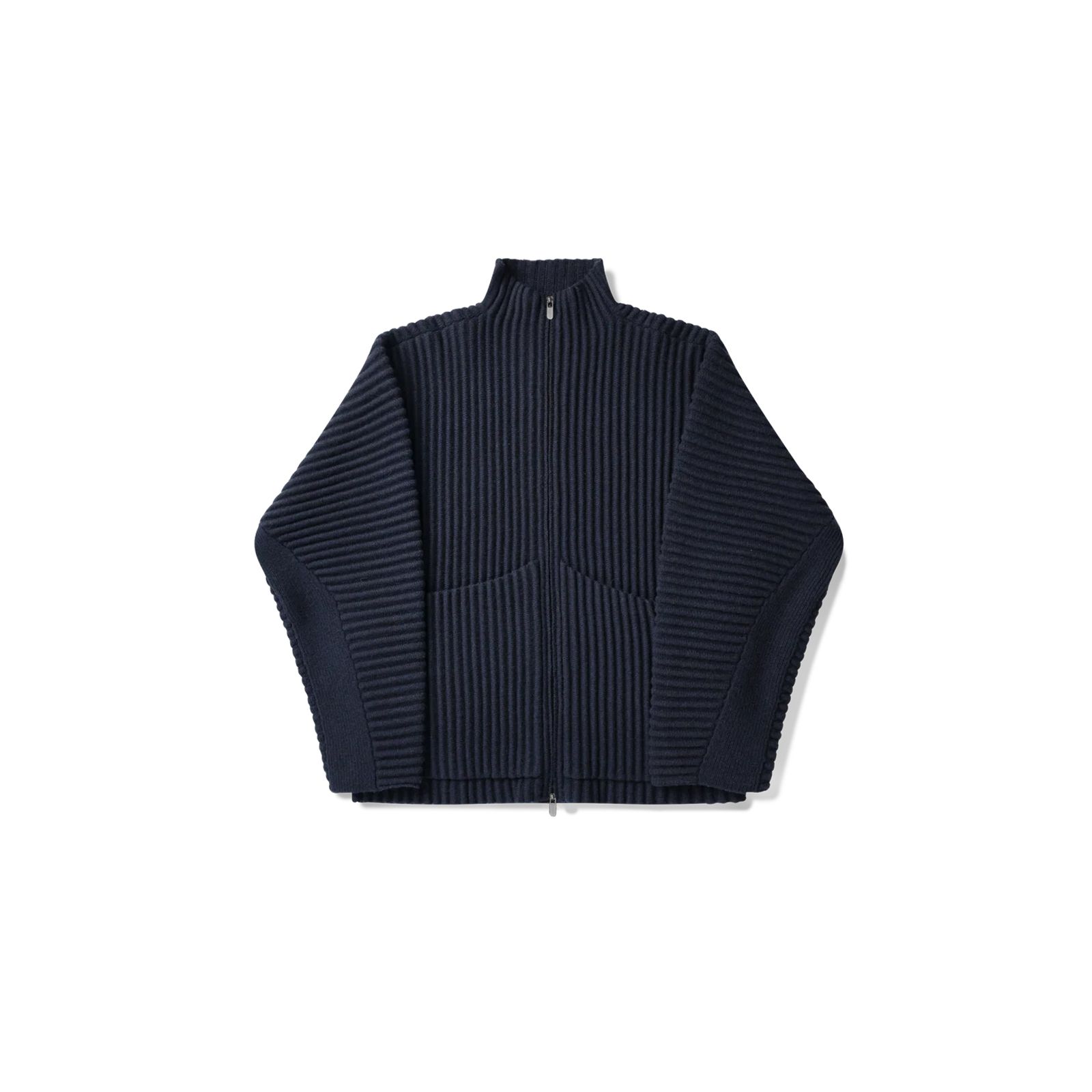 GLOBE RIB KNIT CARDIGAN  / グローブ リブ ニットカーディガン (マリン)