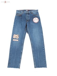 HC Crest Patch Cropped Wide Jeans / ヒルフィガーコレクション パッチ クロップド ワイドジーンズ (ネイビー)