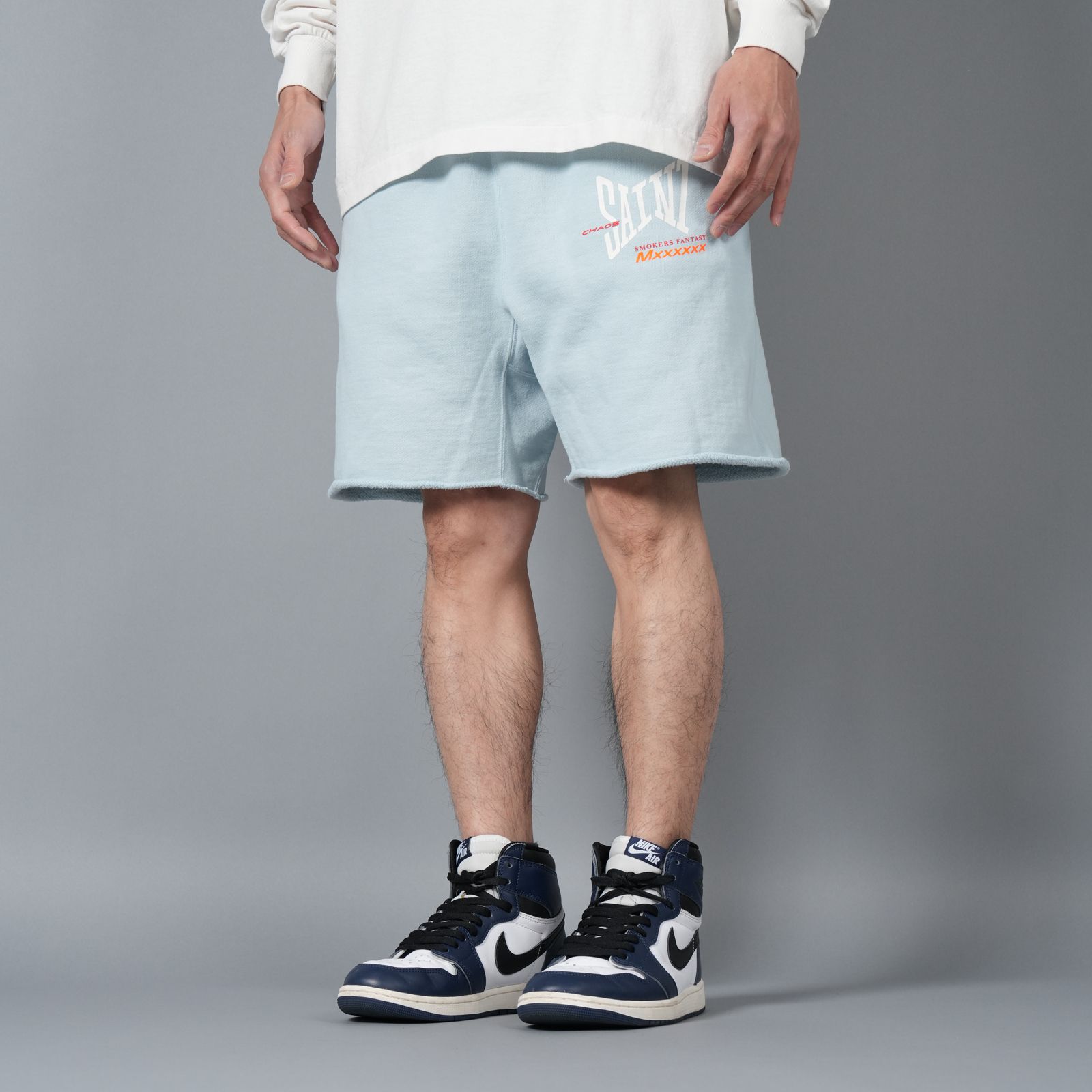 SAINT M×××××× - SM-HR8-0000-060 / SWEAT SHORTS / RIBON SAINT