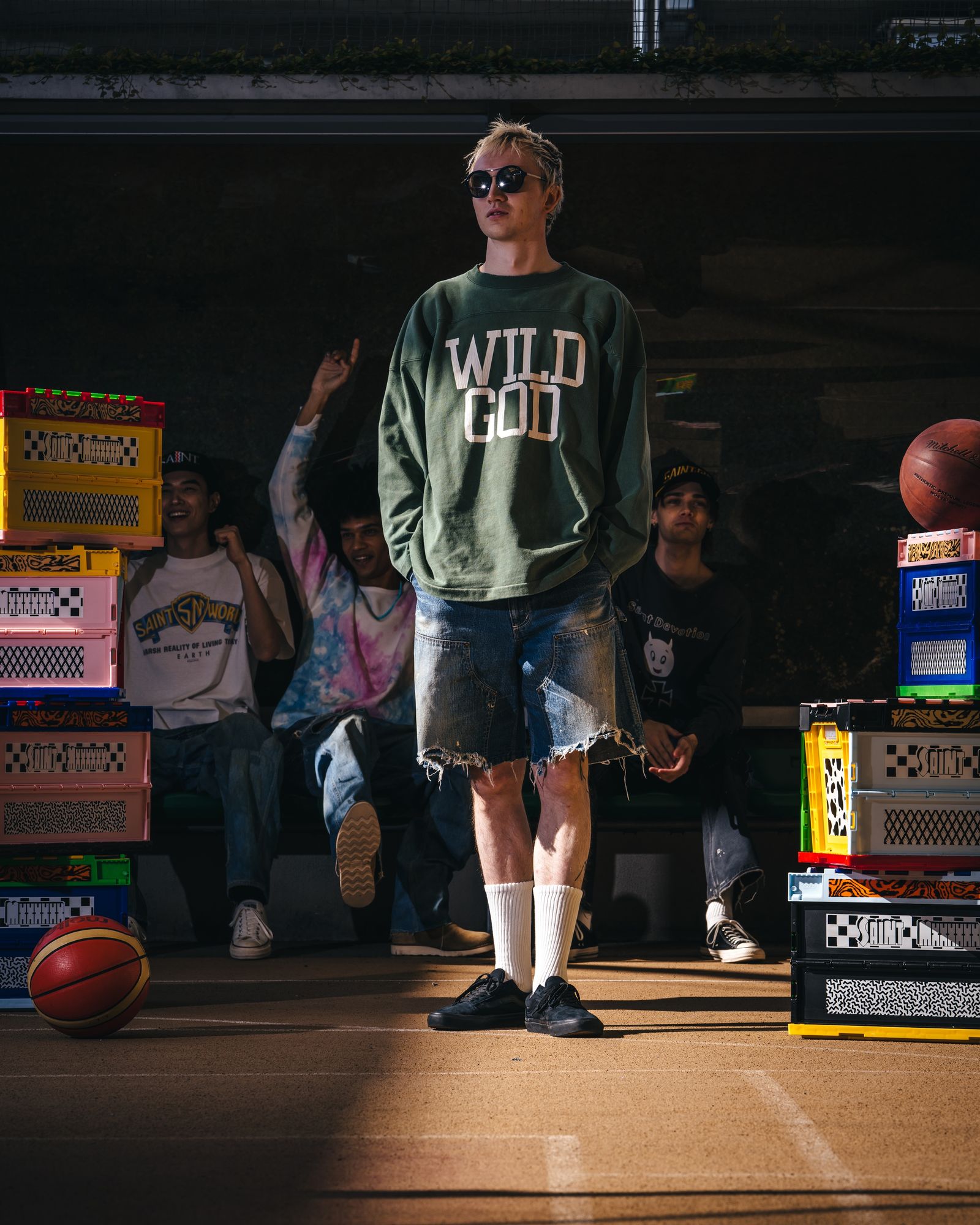 SM-MK8-0000-056 / FOOTBALL SWEAT / WILD GOD / GREEN / フッドボールスウェット (グリーン)