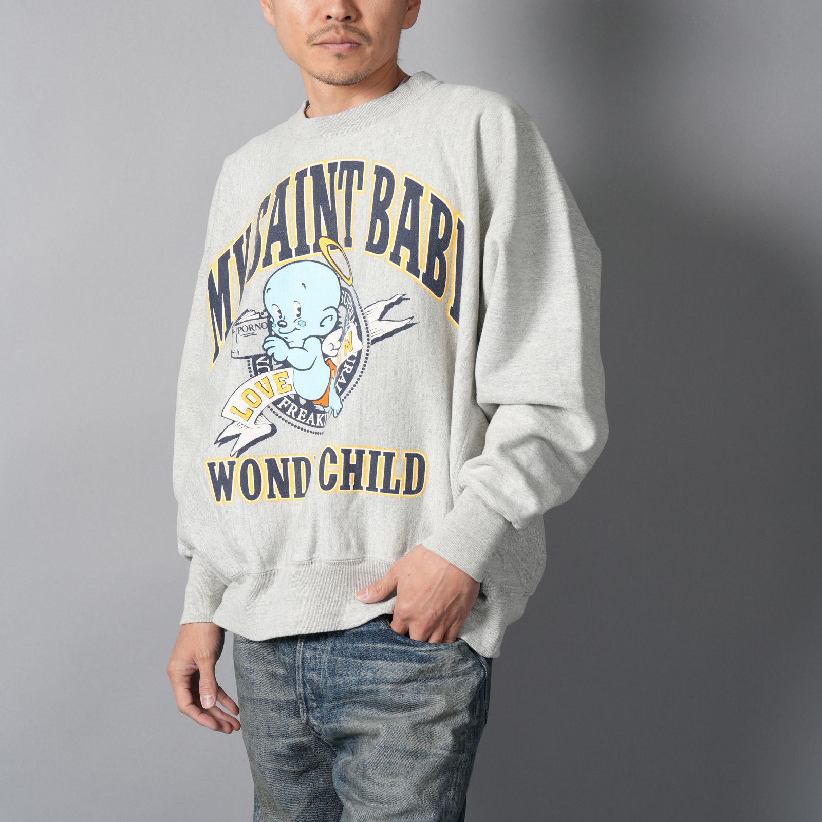 【再入荷】SM-HR1-0000-050 / CRW NECK SWT / BABY MICAHEL / GRY / スウェット・トレーナー (グレー)