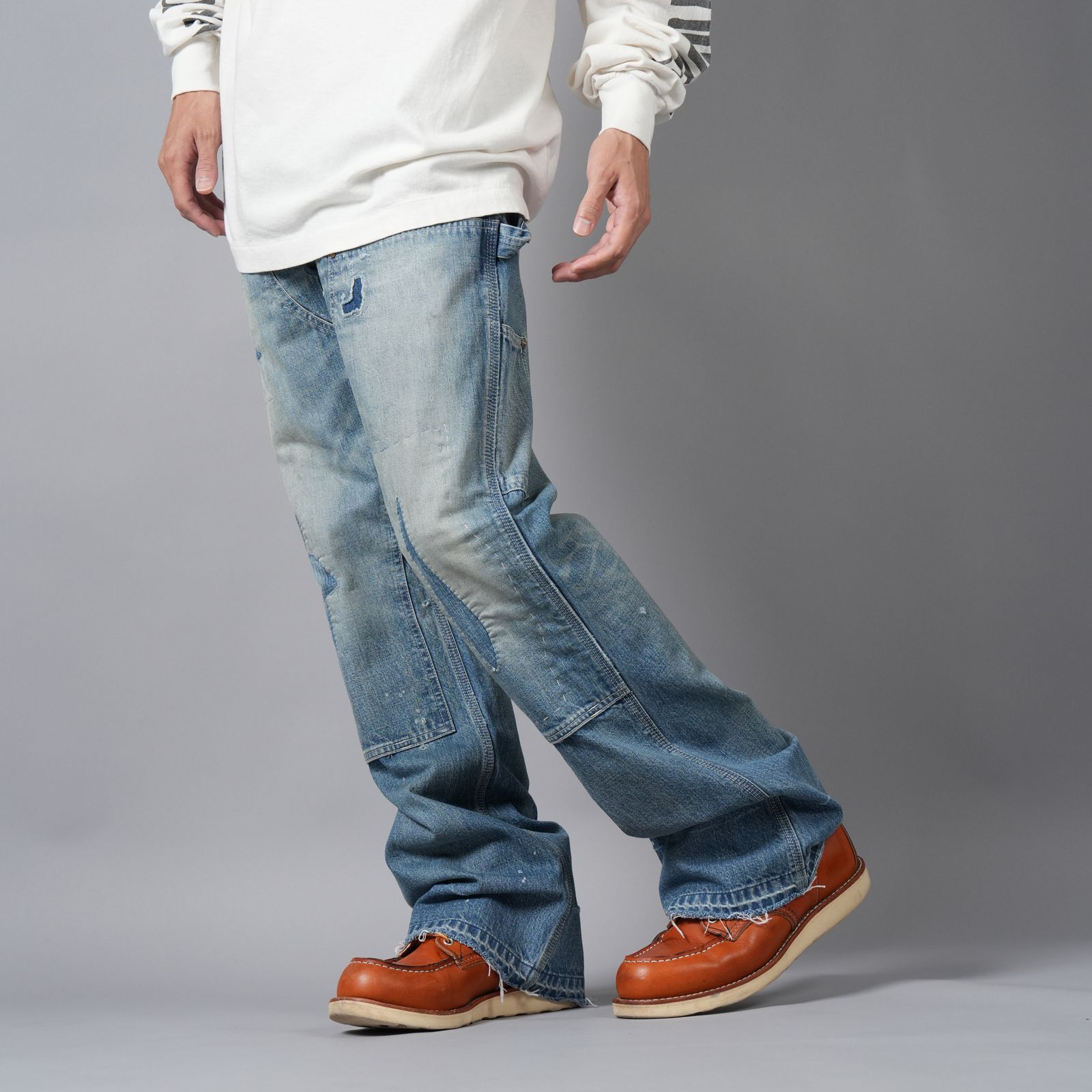【ラスト1点】SM-YS1-0000-066 / DOUBLE KNEE / DENIM / BLUE / ダブルニー デニムパンツ (ブルー)