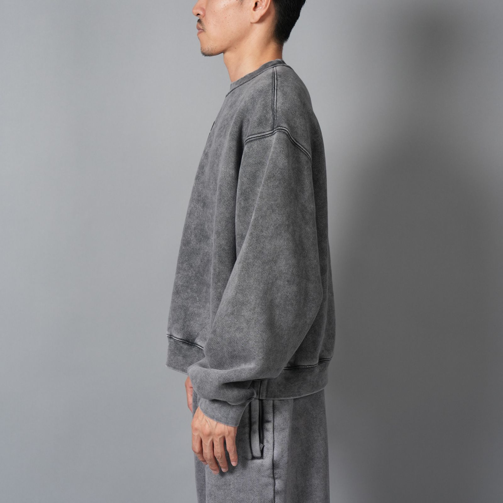 ESSENTIAL TERRY CLASSIC SWEATSHIRT PUFF PALINT LOGO  / スウェット・トレーナー (ウォッシュドグラナイト)