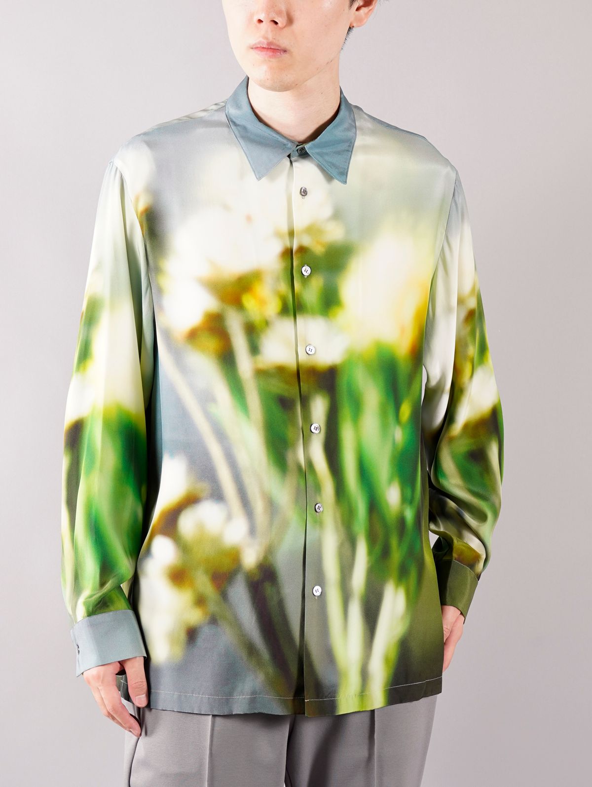 TAAKK - 【ラスト1点】FLORAL SILK LONG SLEEVE SHIRT / ロング