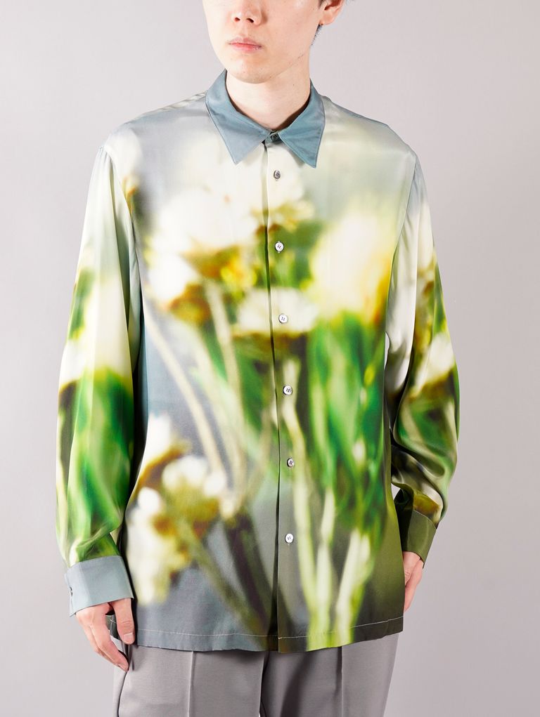 TAAKK - 【ラスト1点】FLORAL SILK LONG SLEEVE SHIRT / ロング 