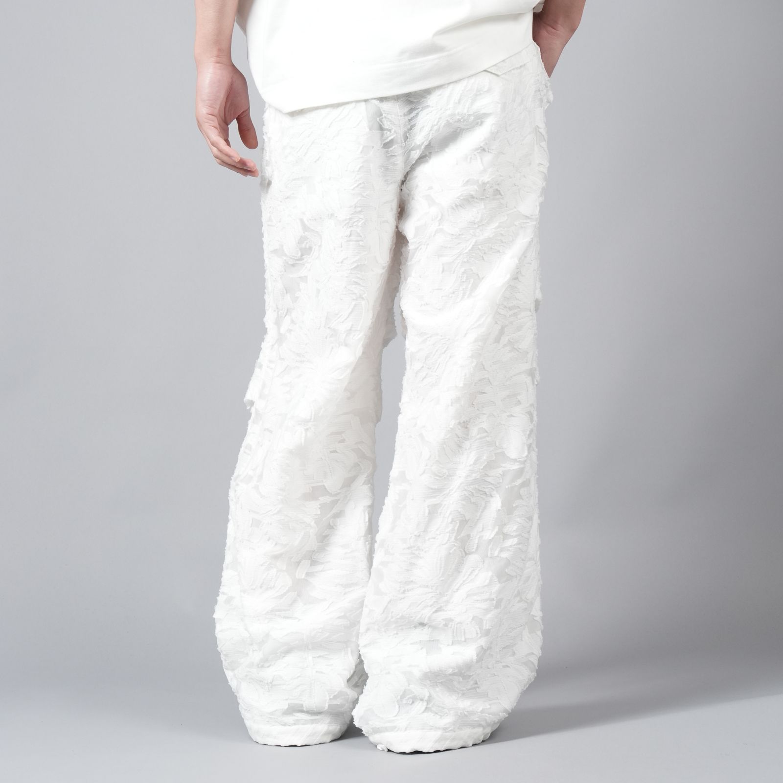 TAAKK - 【ラスト1点】 CUT JACQUARD PARACHUTE PANTS / カット 