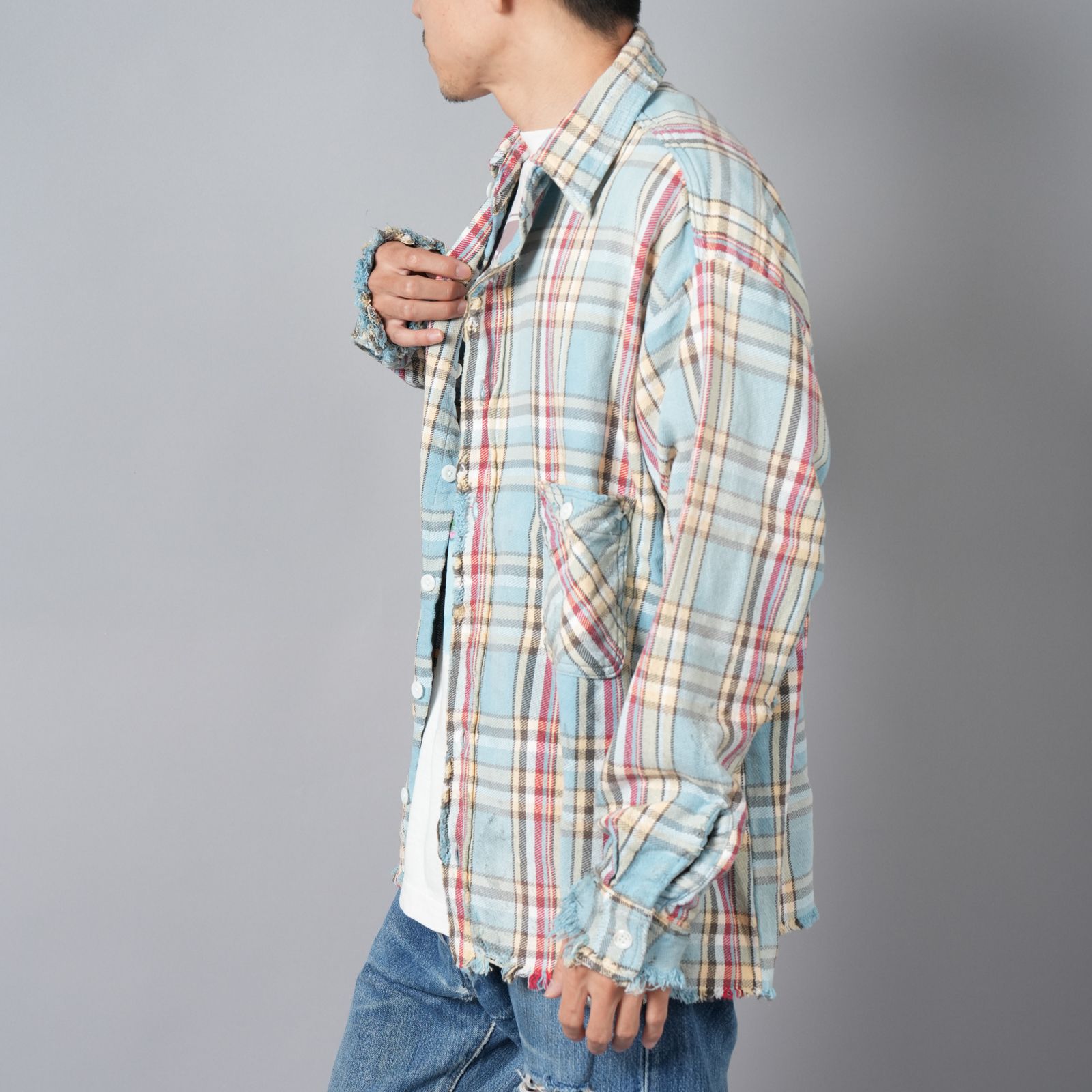 【ラスト1点】【限定】SM-YS1-0000-C37 / LM_FLANNEL SHIRT / MULTI / ネルシャツ (マルチ)