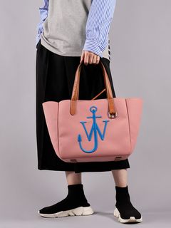 ラスト1点 / RECYCLED CANVAS BELT TOTE / リサイクルド キャンバス トート バック (ピンク/ブルー)