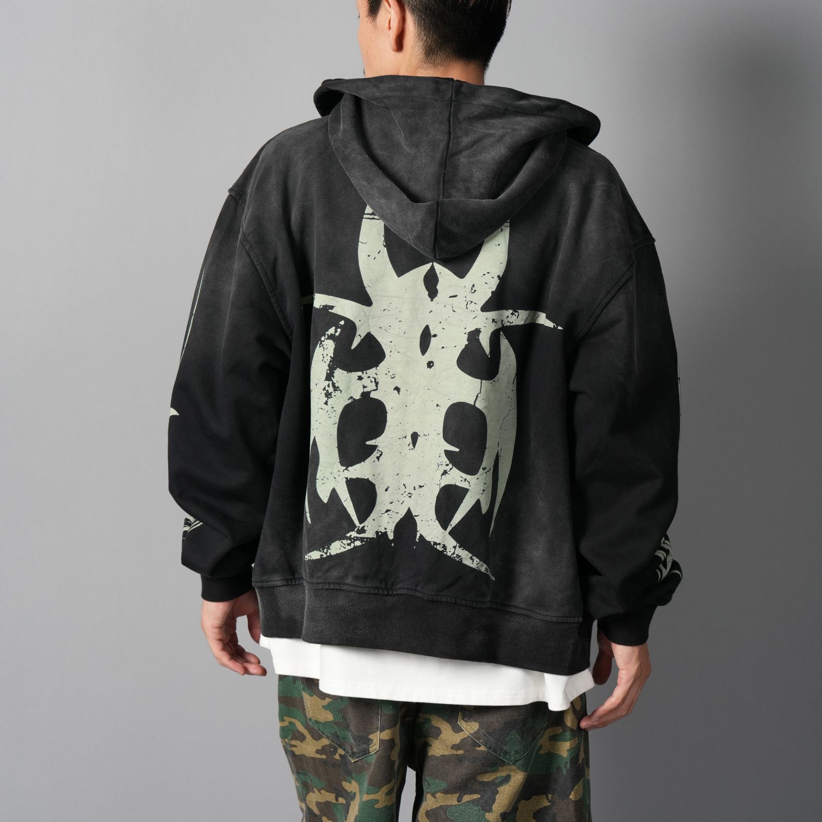 Roach Zip Hooded Sweatshirt / ローチ ジップ フーデッド スウェットシャツ (ブラック)