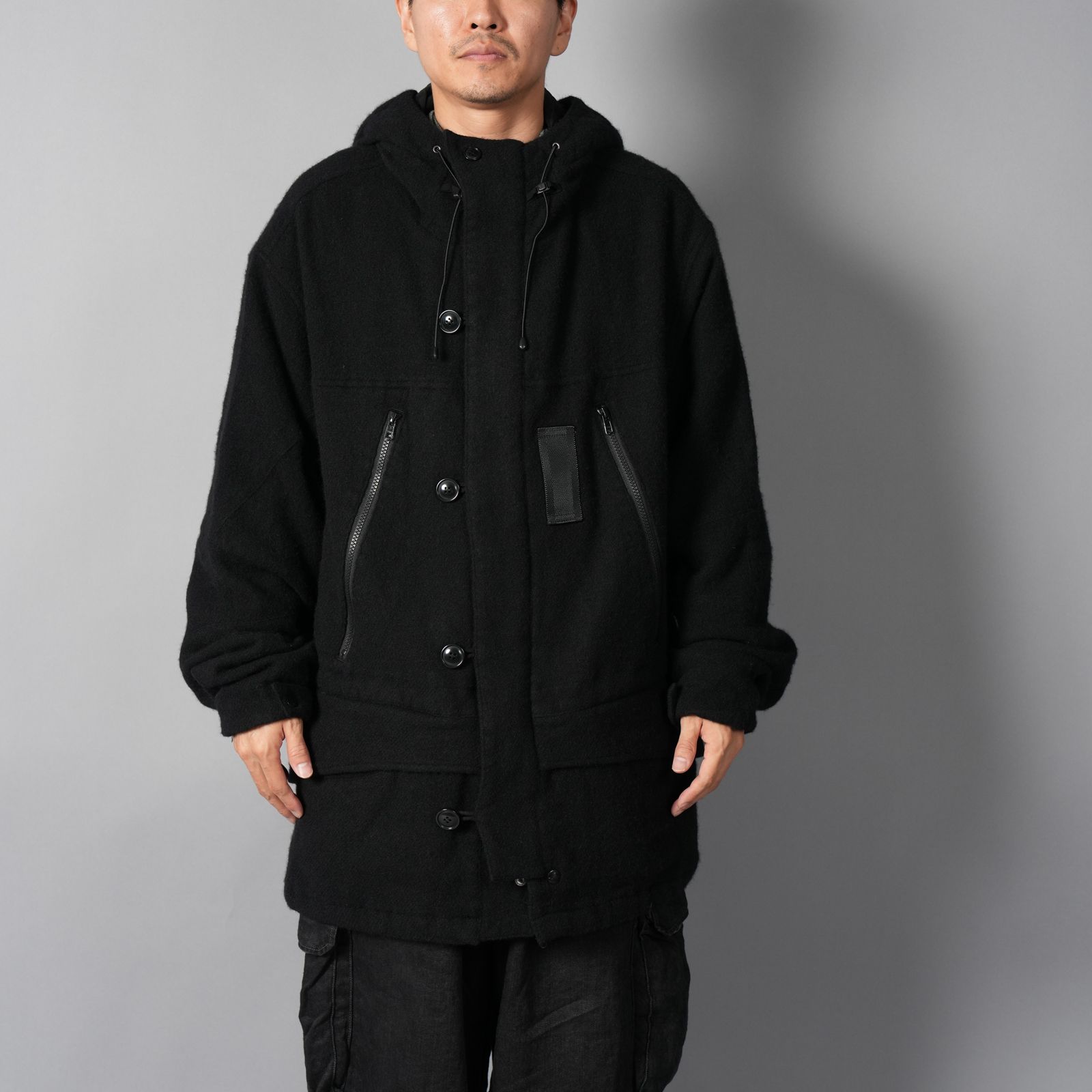 Felted Wool Coat / フェルテッド ウールコート (ブラック)