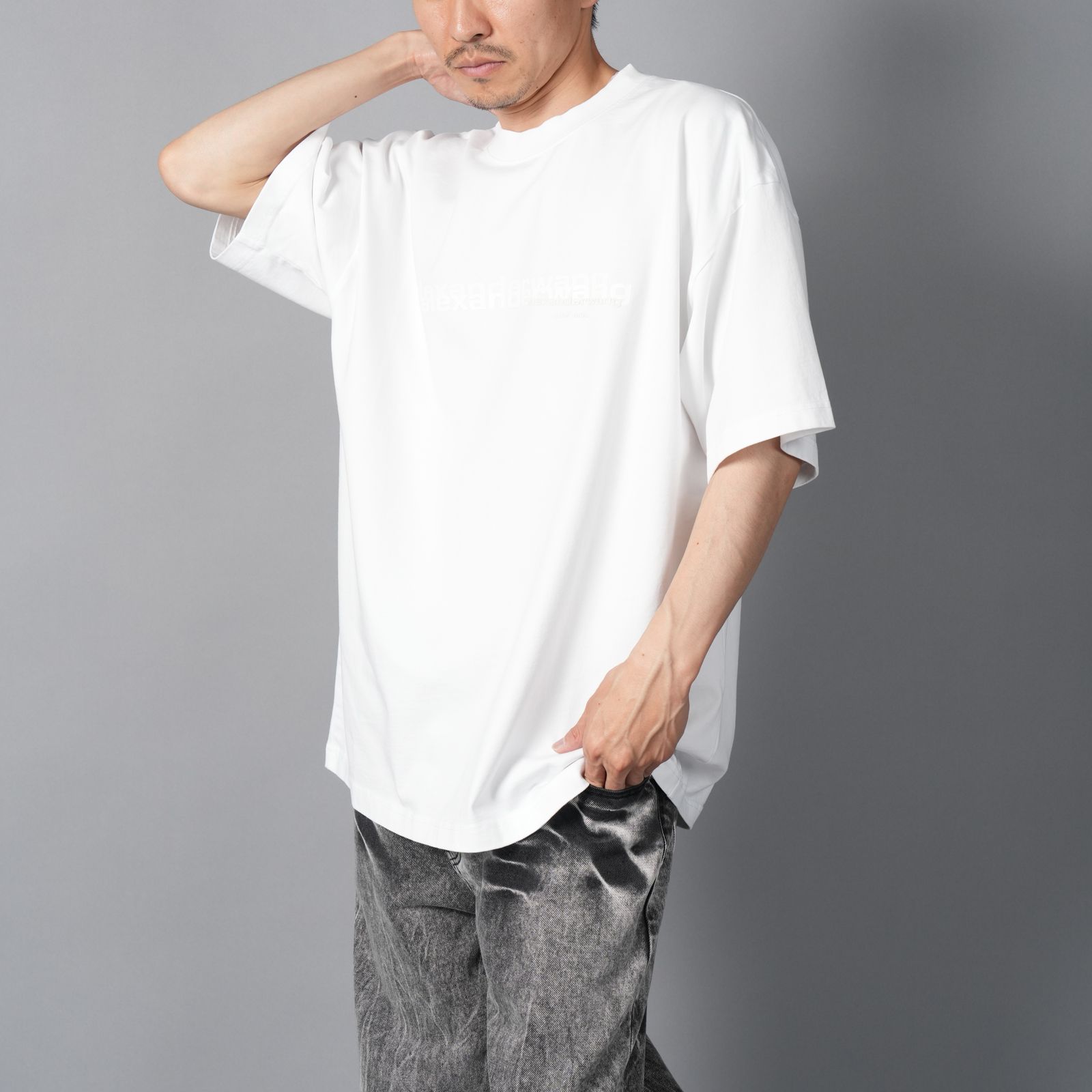 alexanderwang ブラック 半袖Tシャツ