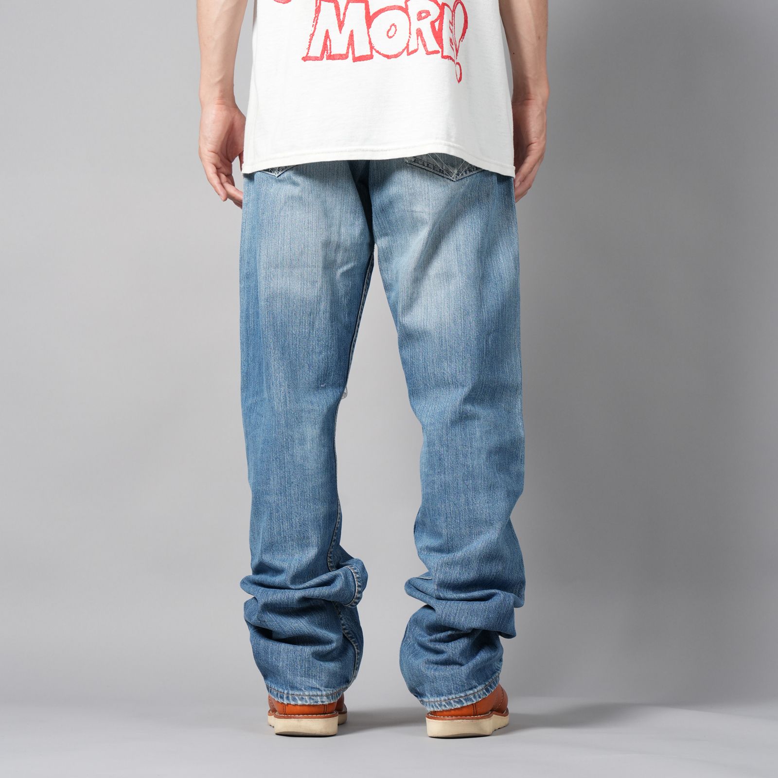 BASICKS x Vintage Levi's Heart Pocket Damage Denim / ハートポケットダメージデニム [32インチ] (ブルー)