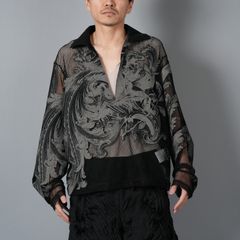 MESH SKIPPER SHIRTS / メッシュスキッパーシャツ (ブラック)