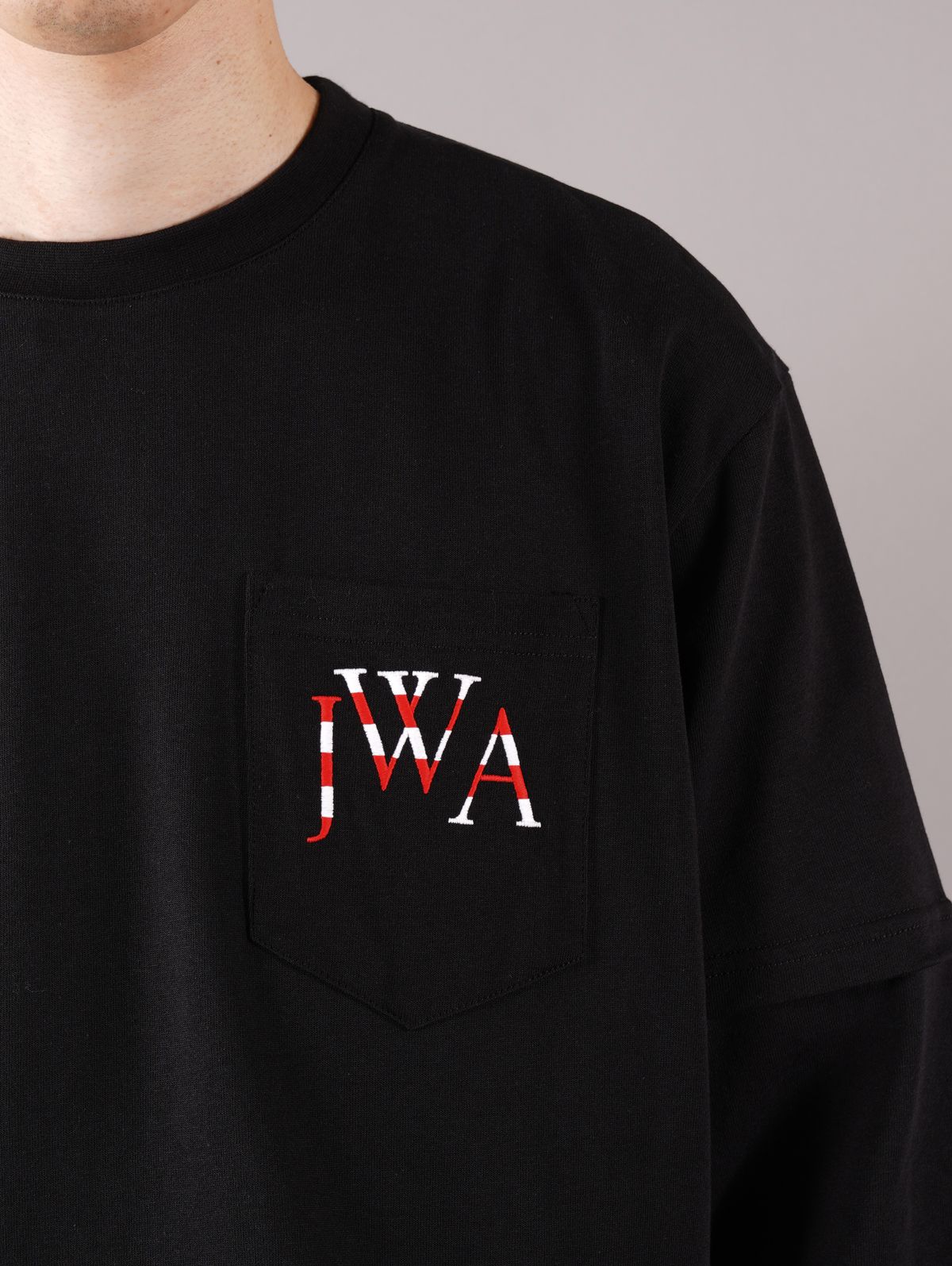 ラスト1点 / TROMPE-L'OEIL T-SHIRT / トランプルイユ Tシャツ (ブラック)