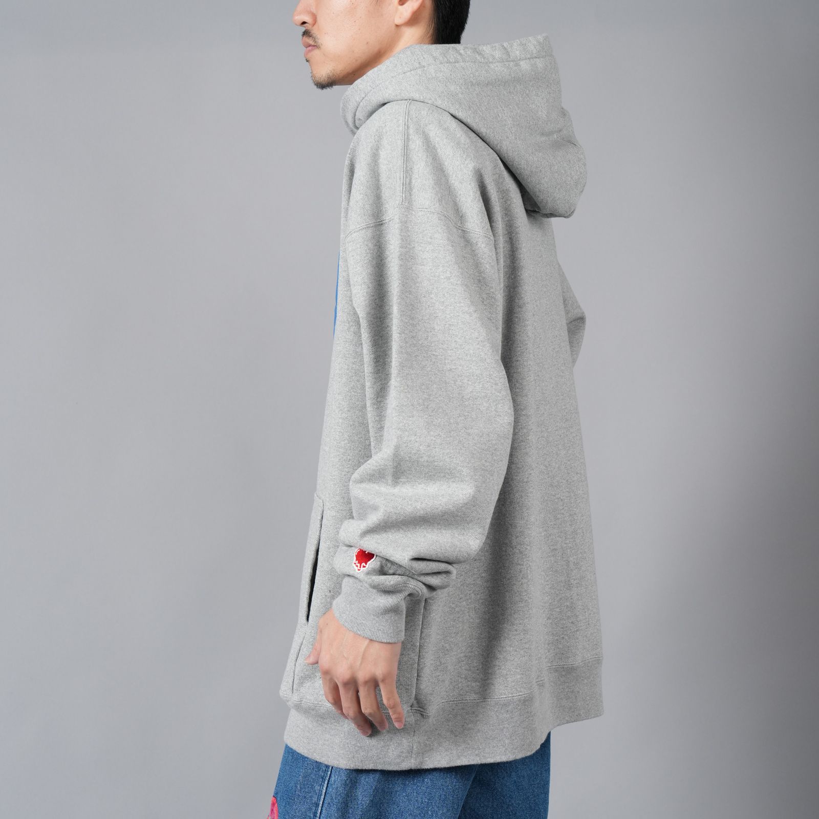【ラスト1点】 HEART LOGO HOODIE /  ハートロゴ フーディー (グレー)