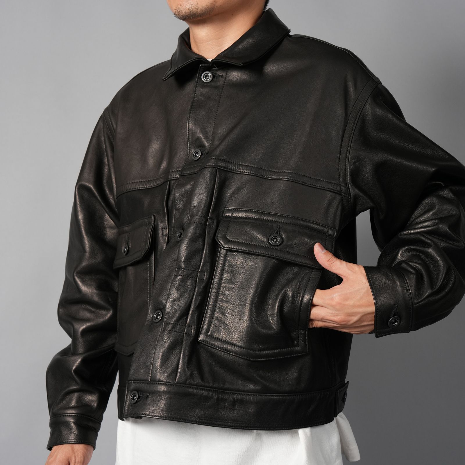TRUCKER JACKET / トラッカージャケット -Black Luxe- (ブラック)