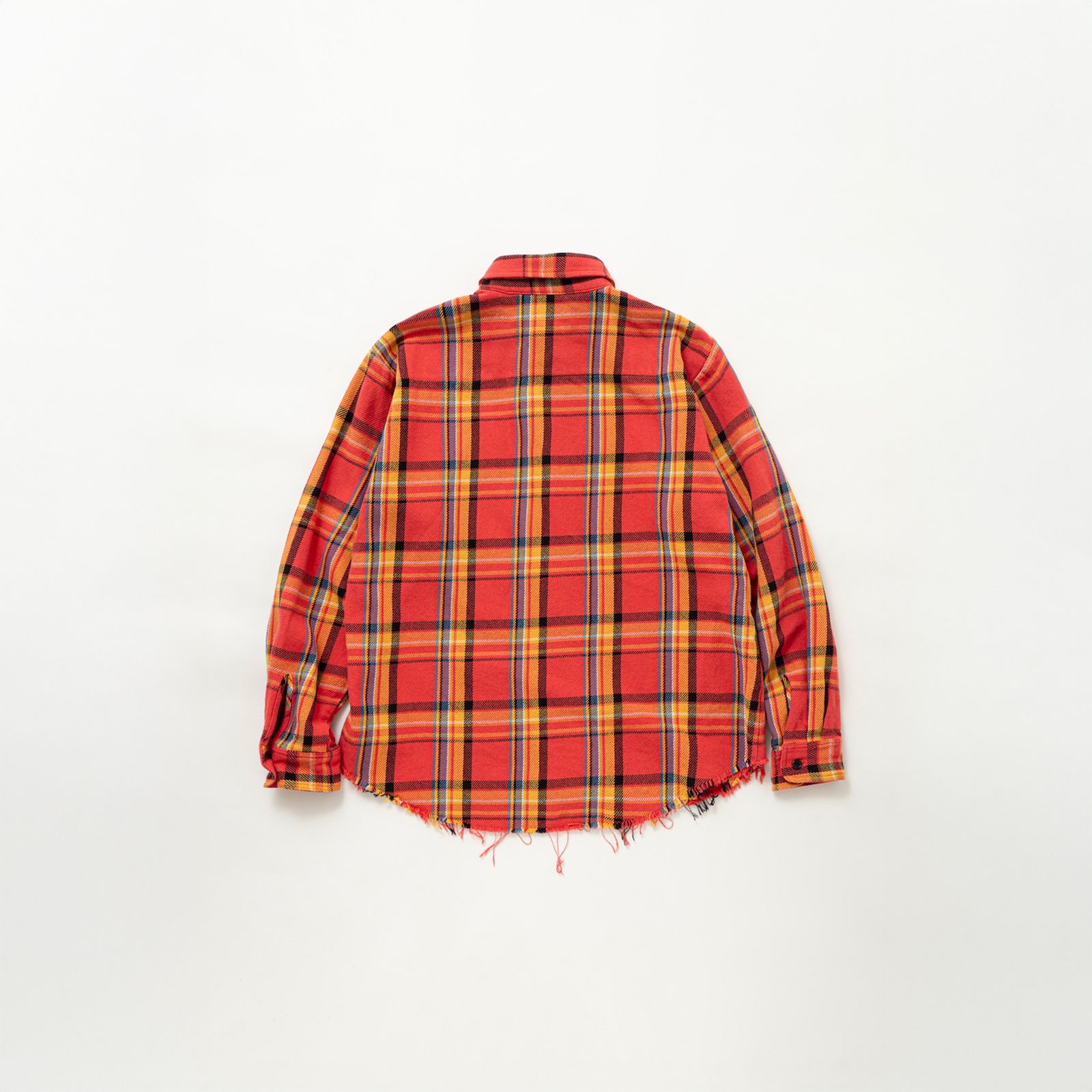 DAMAGED FLANNEL SHIRTS / ネルシャツ (オレンジ)