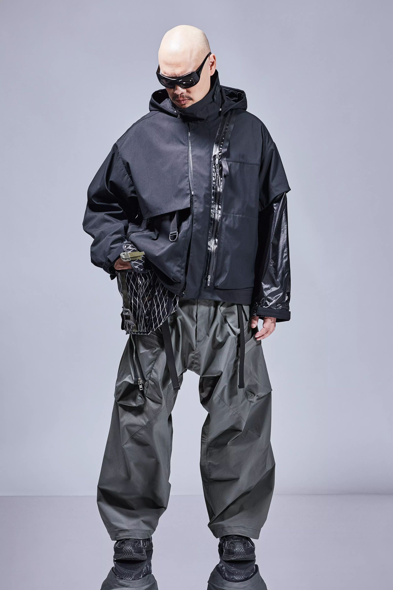 【ラスト1点】J115K-E / Encapsulated Nylon Interops Jacket Gen. 1 / エンキャプスレイテッド ナイロン インターロプス ジャケット  [ワイドフィット] (ブラック)