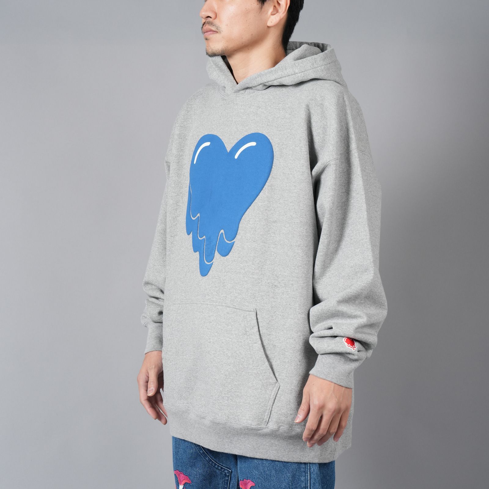 【ラスト1点】 HEART LOGO HOODIE /  ハートロゴ フーディー (グレー)