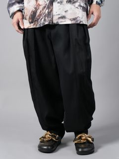 【ラスト1点】TWO TUCK TROUSERS / ツータック トラウザーズ / パンツ  (ブラック)