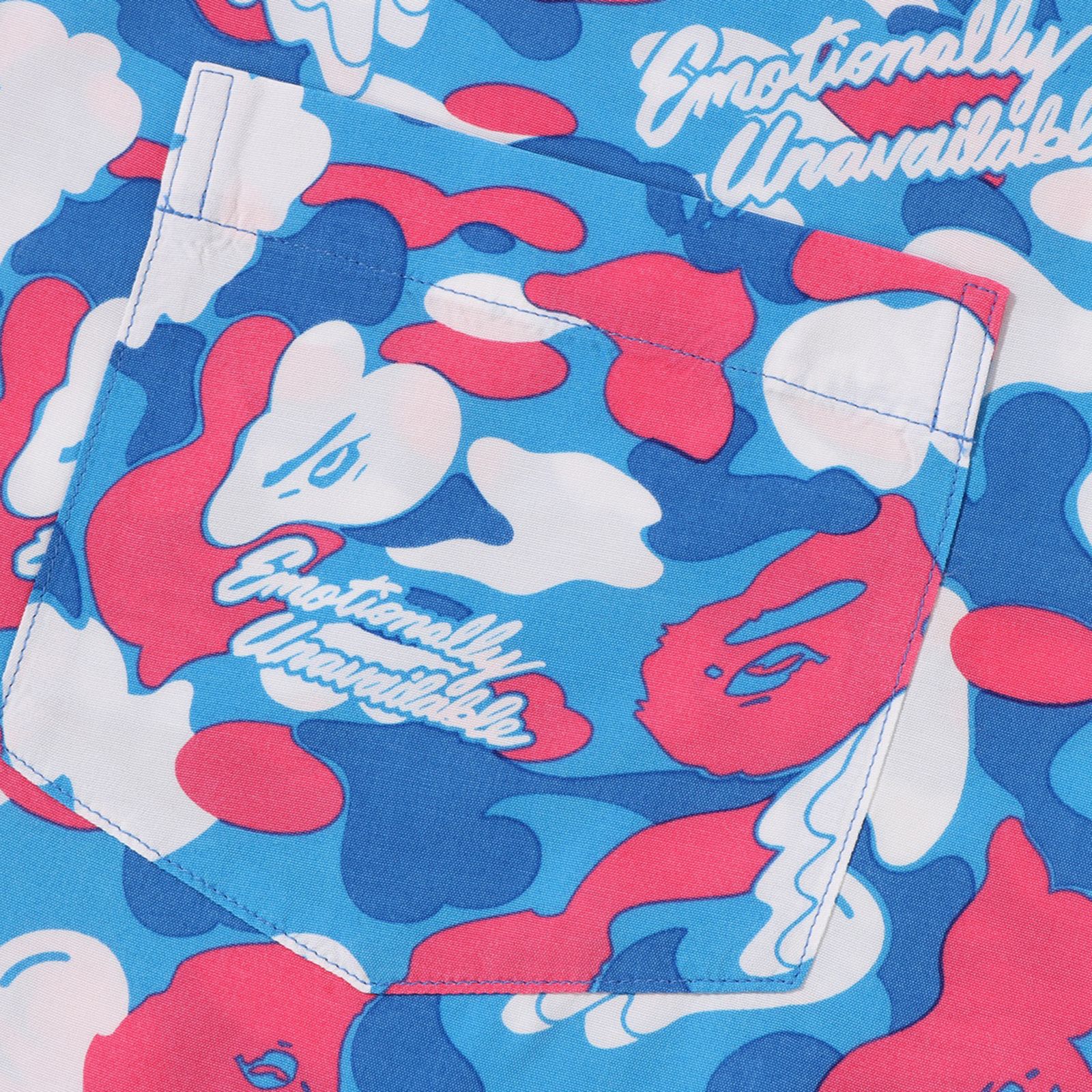 【コラボ】EU-MK8-0000-C03 / EU APE ALOHA SHIRT / BLUE / シャツ (ブルー)