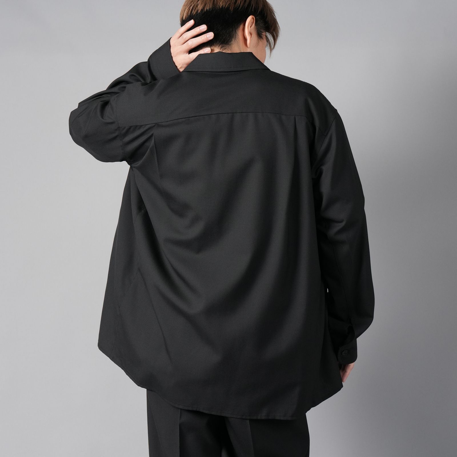 【ラスト1点】ASCENT FLY FRONT SHIRT / アセント フライ フロント シャツ (ブラック)