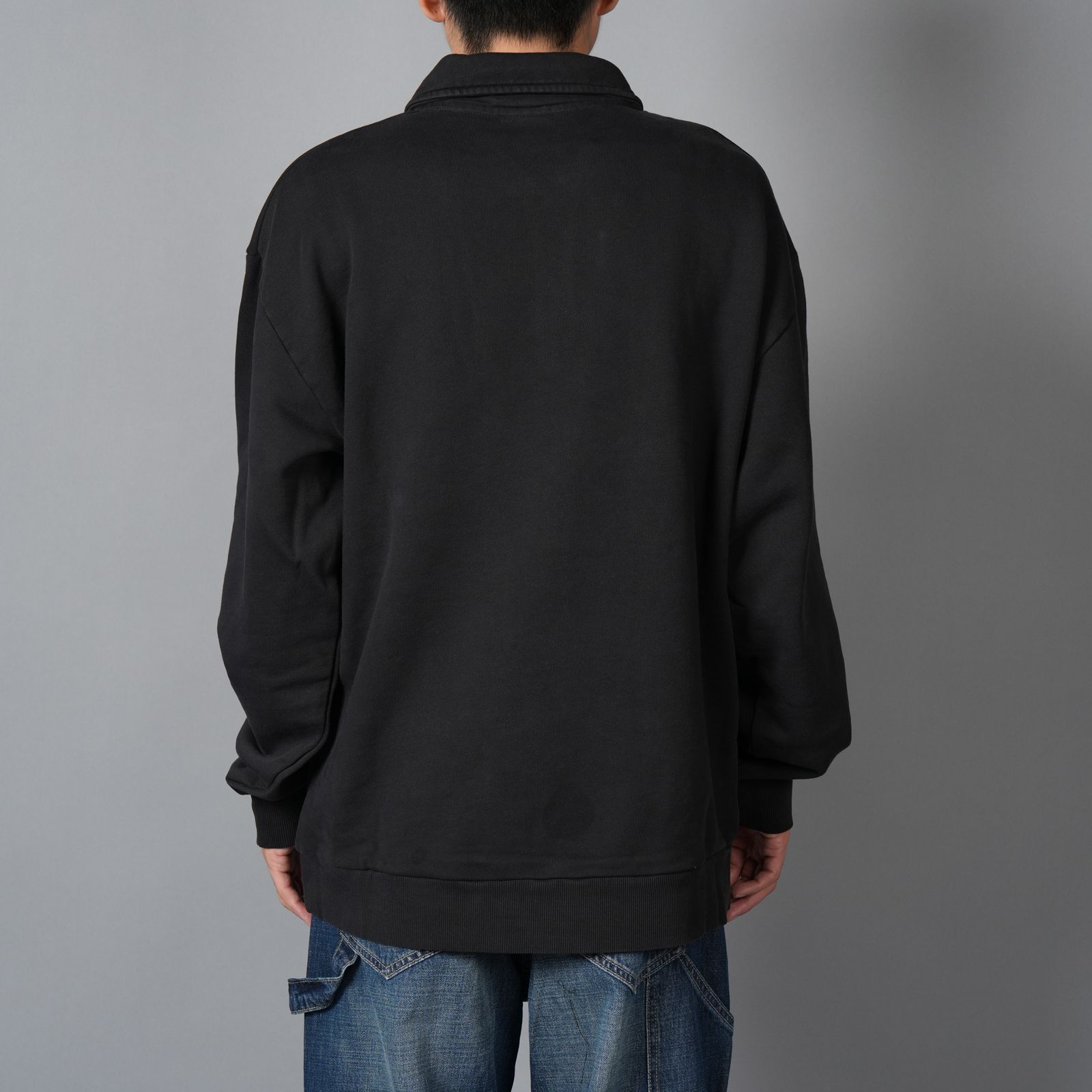 HALF ZIP PULLOVER / ハーフジップ プルオーバー / スウェット  (ジェッドブラック)