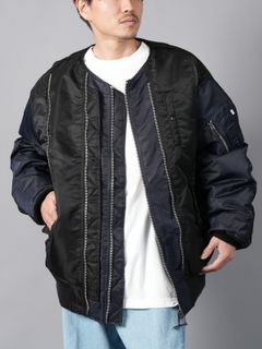 【ラスト1点】【限定】  FACETASM × AVIREX × DOGS MA-1 JACKET / ボンバージャケット (ブラック)