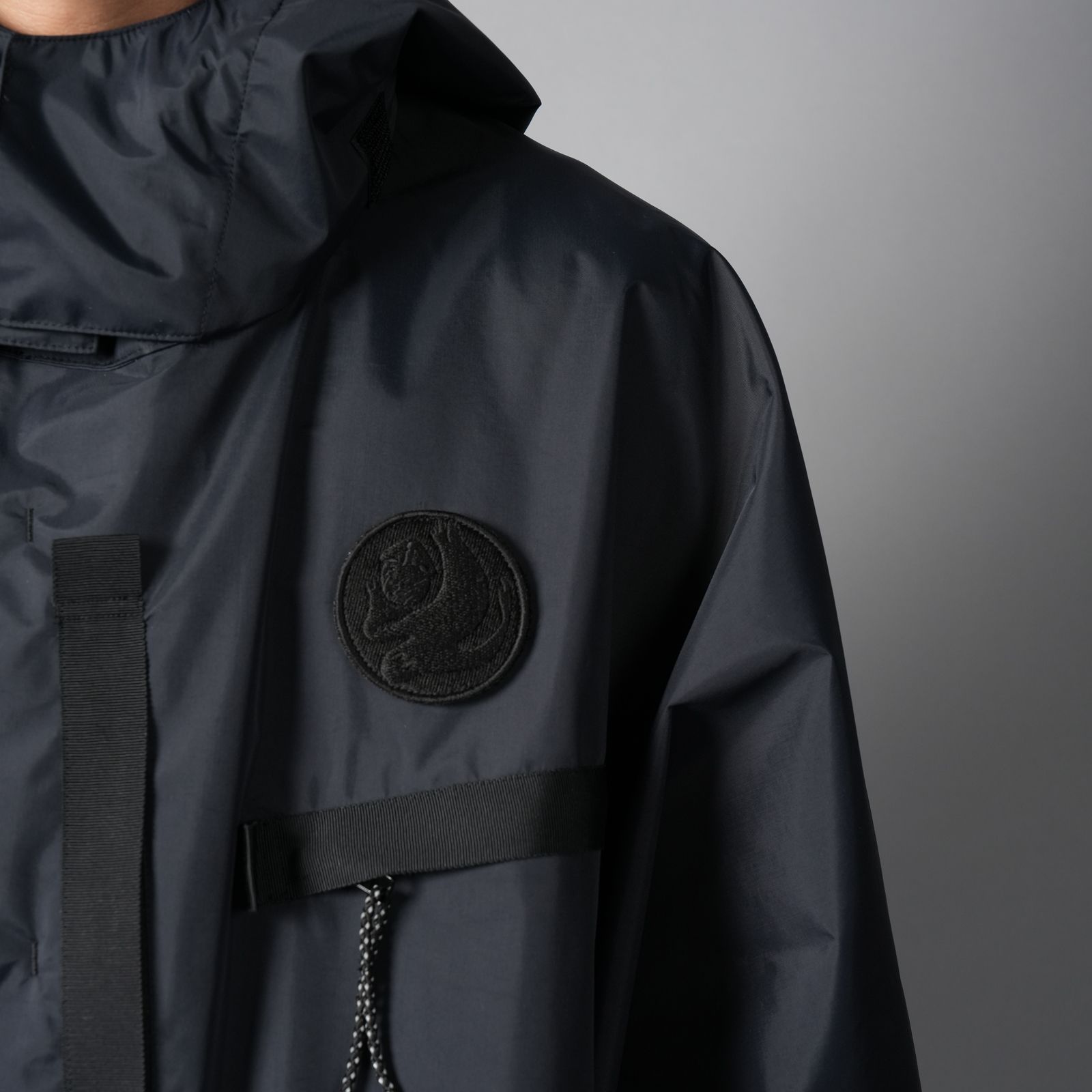 【GHOST】WOVEN 3L WATER-REPELLENT HOOD PONCHO NINJA BLOUSON / ニンジャ ブルゾン(ブラック)