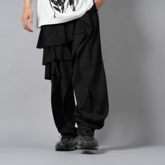 【ラスト1点】RUFFLE PANTS  / ラッフルパンツ (ブラック)