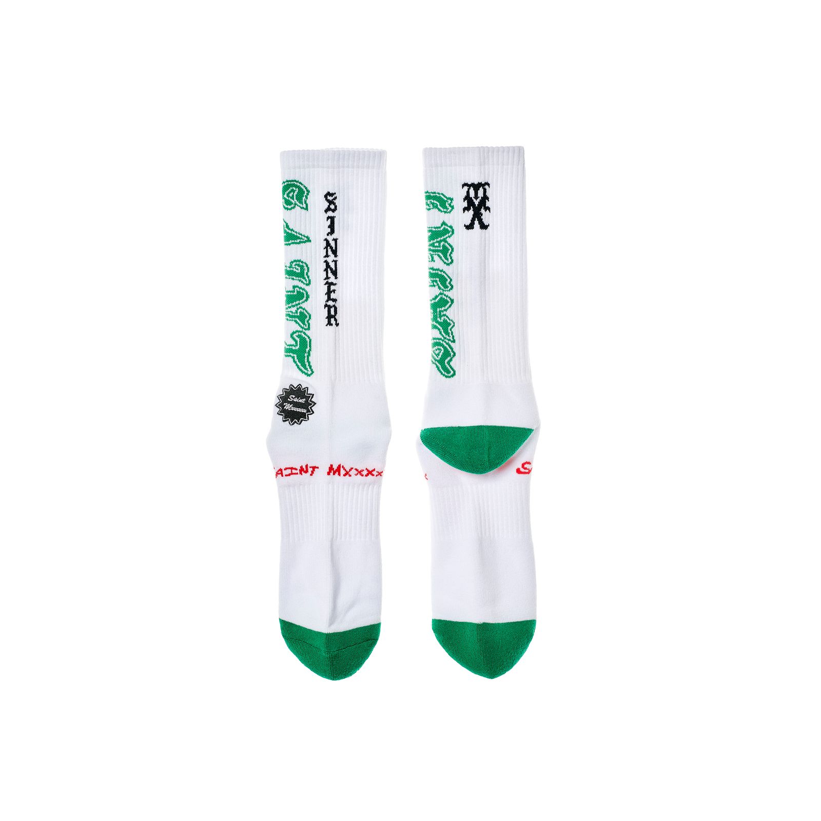 SM-MK8-0000-108 / SOCKS / SAINT/ WHITE+GREEN / ソックス  (ホワイト/グリーン)