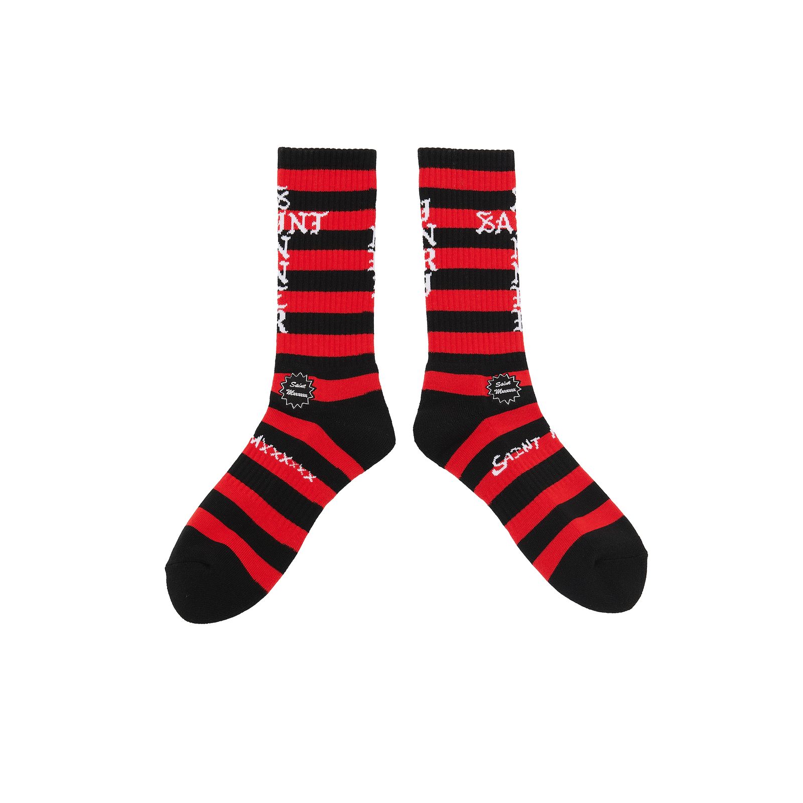 SM-MK1-0000-101 / SOCKS / BORDER / BLACK+RED / ソックス  (ブラック/レッド)