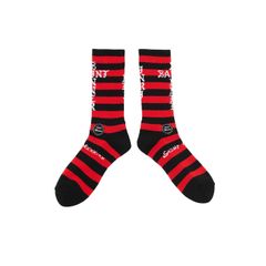 SM-MK1-0000-101 / SOCKS / BORDER / BLACK+RED / ソックス  (ブラック/レッド)