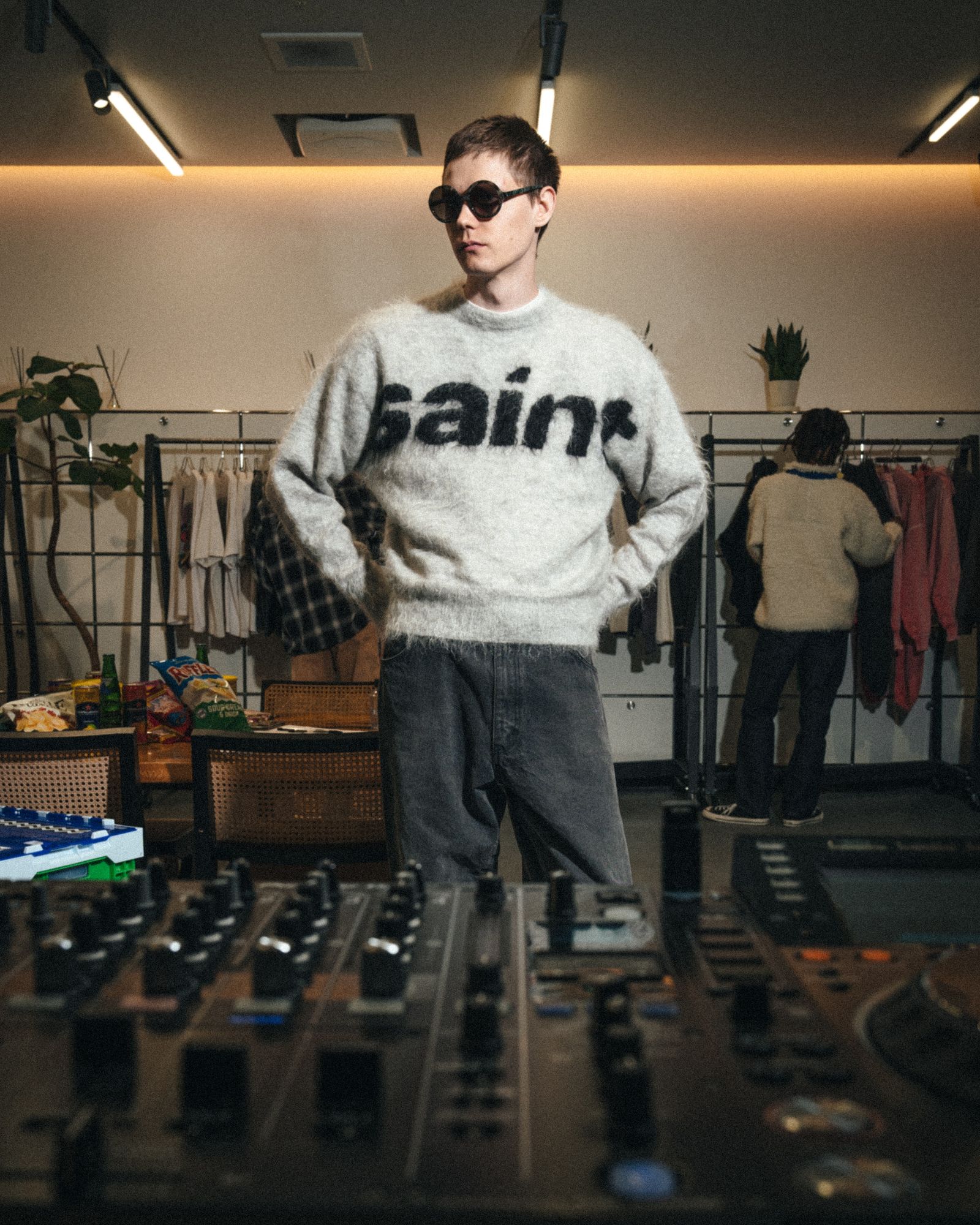 SM-MK1-0000-056 / MOHAIR CREW KNIT / SAINT / GRAY / ニット  (グレー)