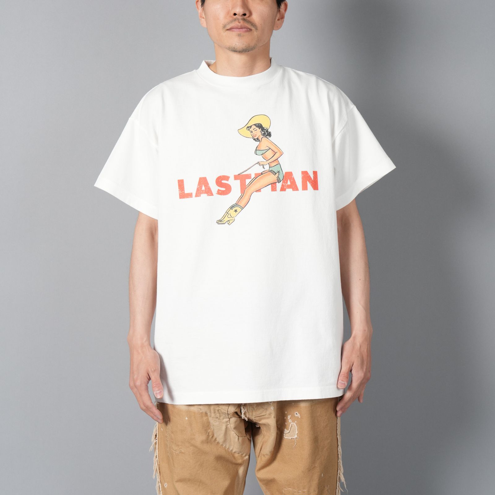 【ラスト1点】PRINTED TEE SHIRTS "COW GIRL" / プリントTシャツ カウガール / Tシャツ (ホワイト)