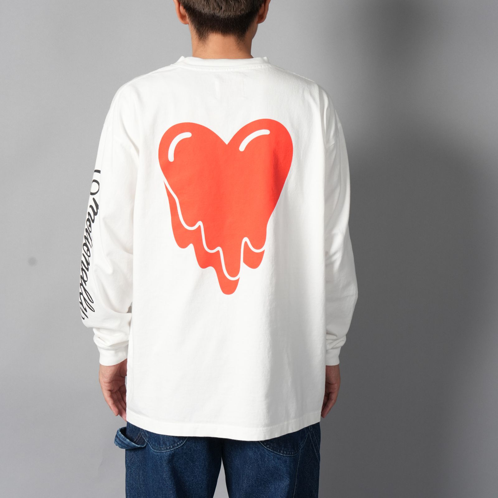 【コラボ】EU-MK1-0000-C10 / EU AB FAVE LS TEE  / BLACK / ロンT・カットソー (ホワイト)