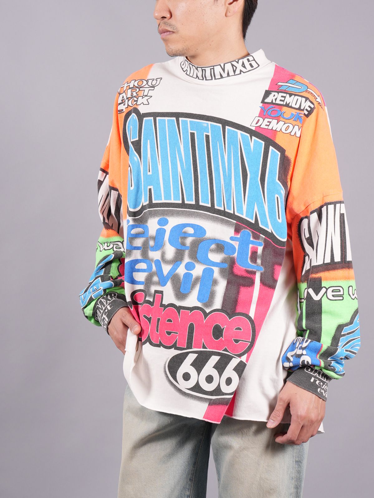 SAINT M×××××× - 【ラスト1点】 SM-S23-0000-037 / LS TEE / MOTOCROSS