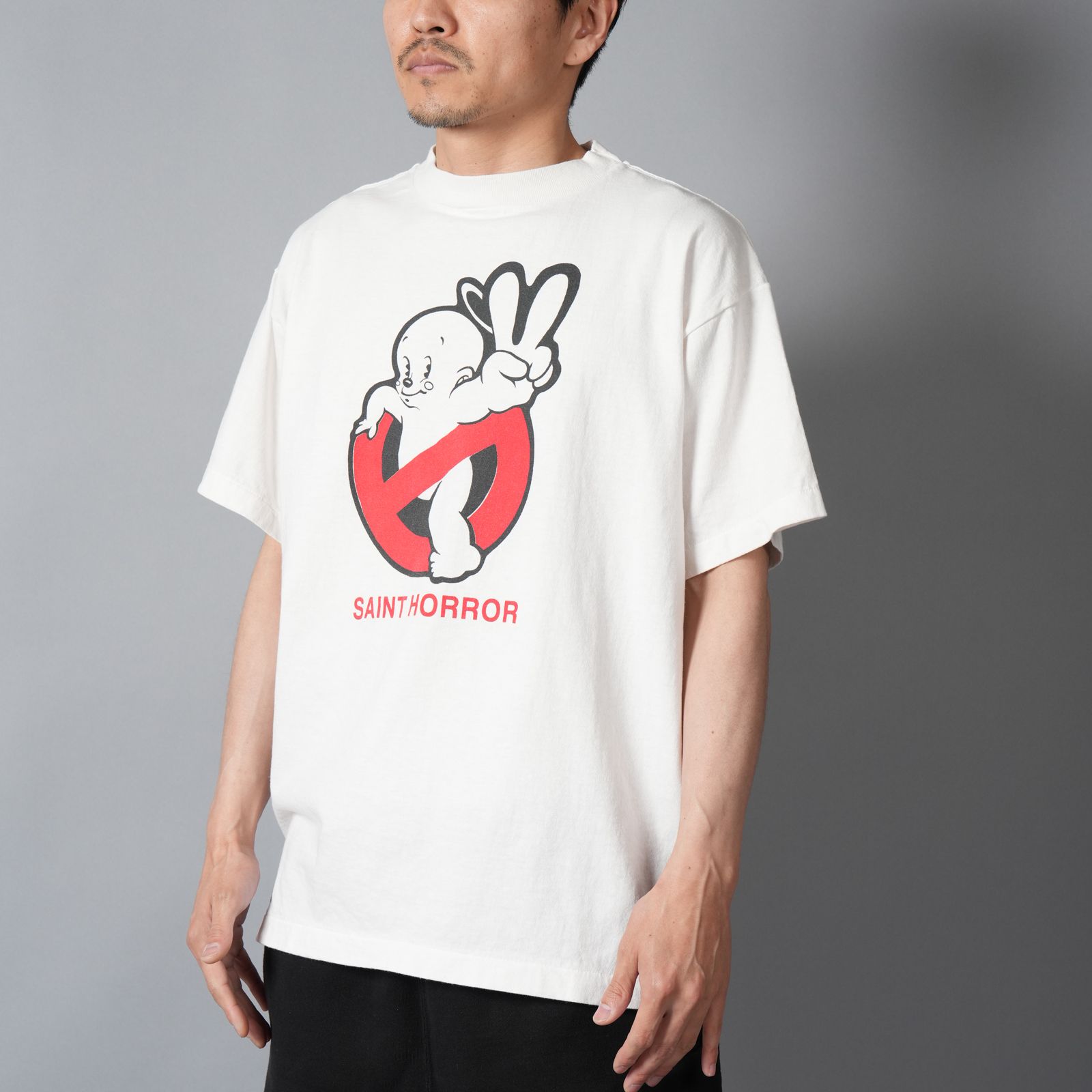 【残りわずか】SM-MK8-0000-009 / SS T-SHIRT / SAINT HORROR / WHITE / Tシャツ (ホワイト)