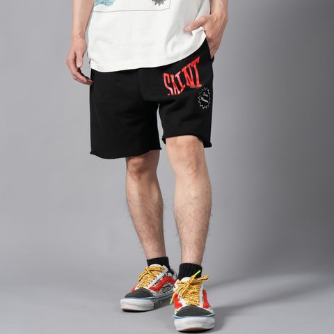 【ラスト1点】SM-YS8-0000-046 / SWEAT SHORTS / SAINT / BLACK / ハーフパンツ (ブラック)