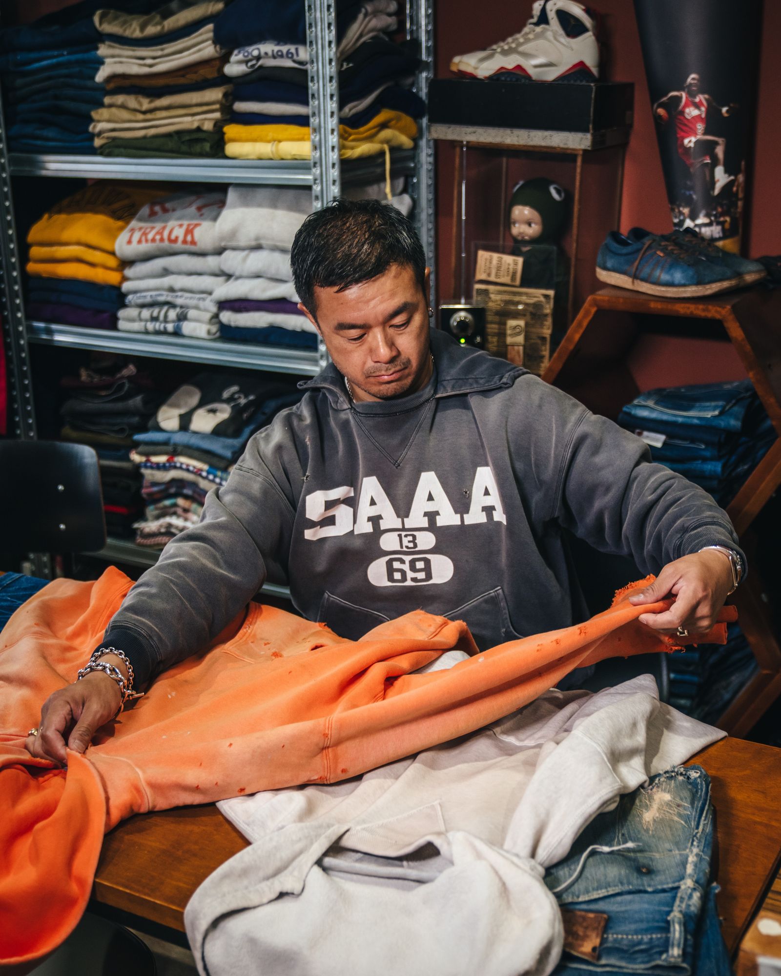 SM-HR1-0000-C58 / BB_AFTER HOODED DBL FC / SAA / NVY / パーカー・フーディー (ネイビー)