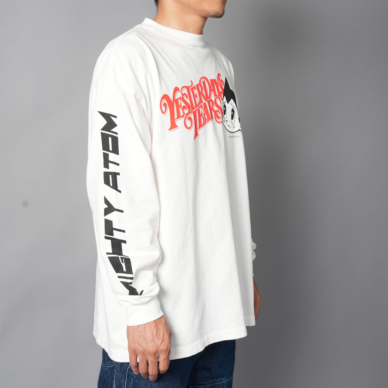 【コラボ】EU-MK1-0000-C10 / EU AB FAVE LS TEE  / BLACK / ロンT・カットソー (ホワイト)