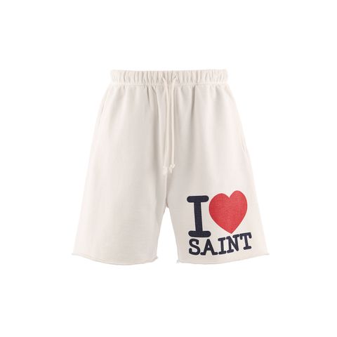 SM-MK8-0000-067 / SWEAT SHORTS / I LOVE SAINT / WHT / スウェットショーツ (ホワイト)