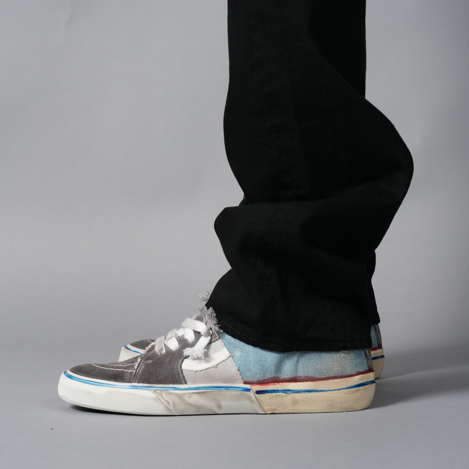 【残りわずか】SM-MK8-0000-077 / BLACK DENIM PANTS / STRAIGHT/ デニムパンツ (ブラック)