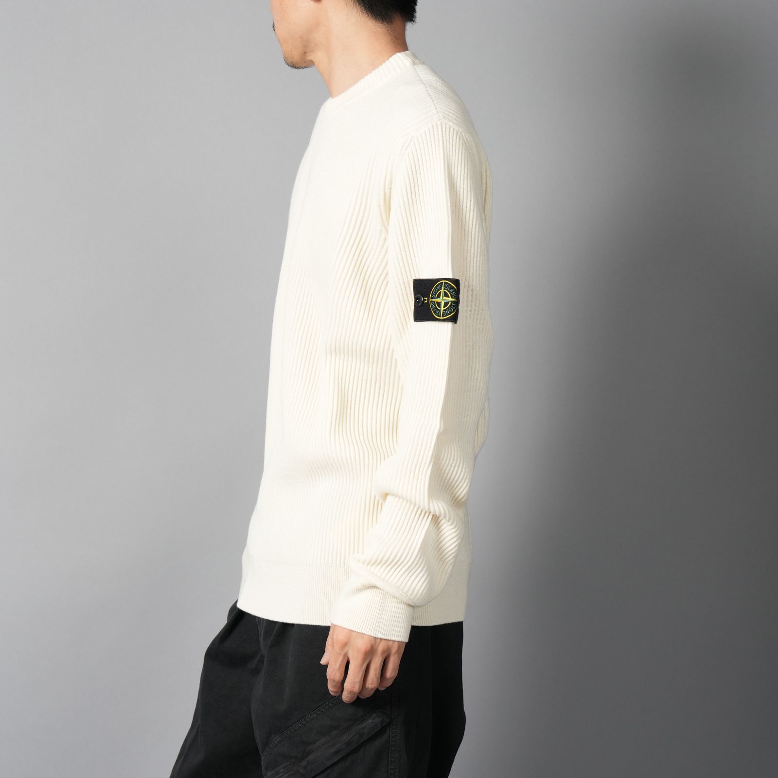 【ラスト1点】5100053 / FULL RIB RWS WOOL / ニットセーター (アイボリー)