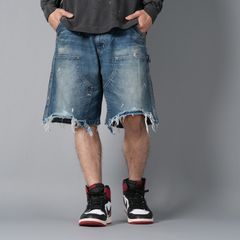 【ラスト1点】SM-HR8-0000-073 / DOUBLE KNEE SHORTS / BLUE / ダブルニーショーツ (ブルー)
