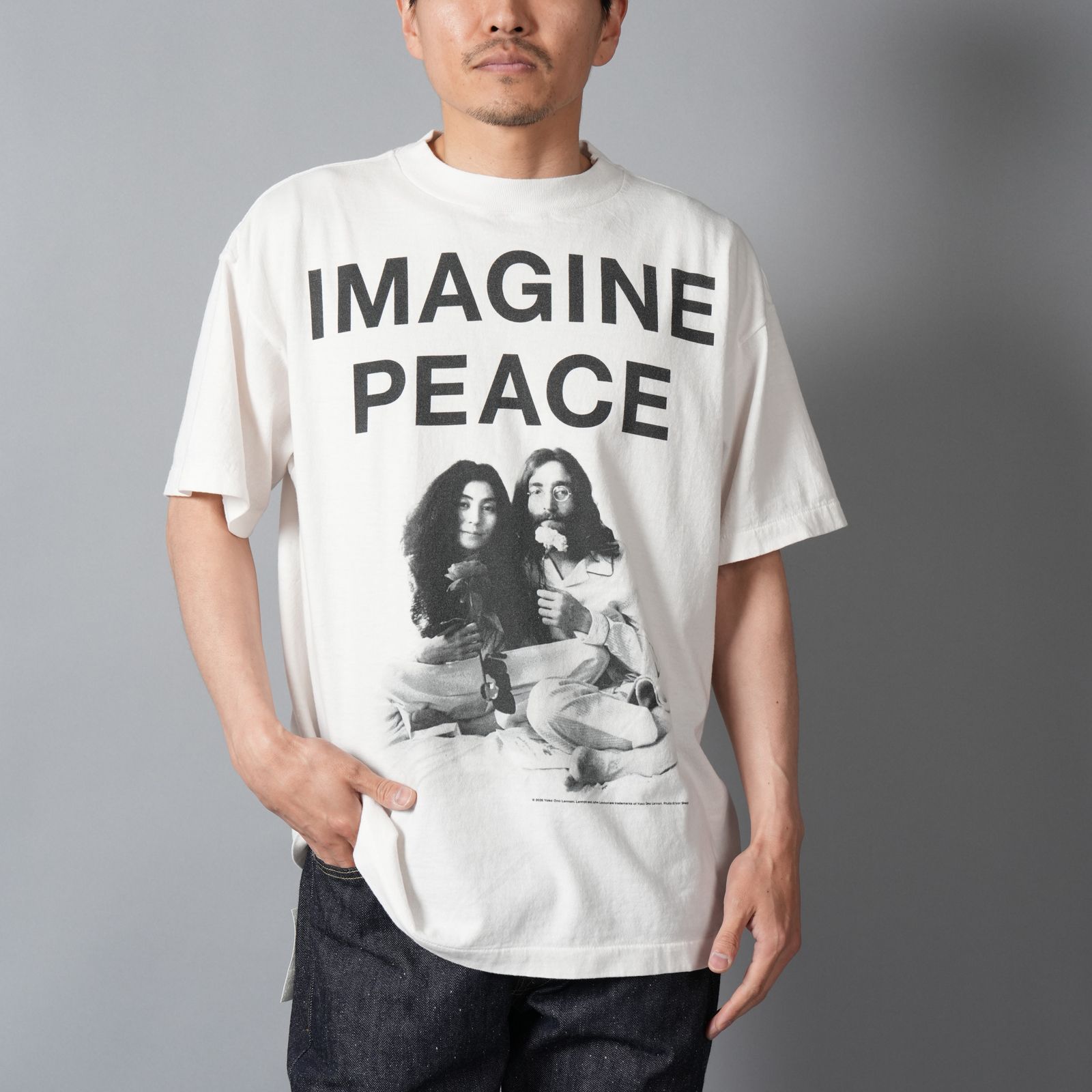 【ラスト1点】【コラボ】SM-MK8-0000-C27 / JL_SS T-SHIRT / IMAGINE PEACE / WHITE / Tシャツ(ホワイト)