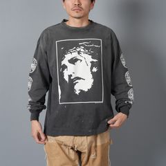 【残りわずか】SM-HR8-0000-033 / LS TEE / LOVE SAINT / BLACK / ロンT・カットソー (ブラック)
