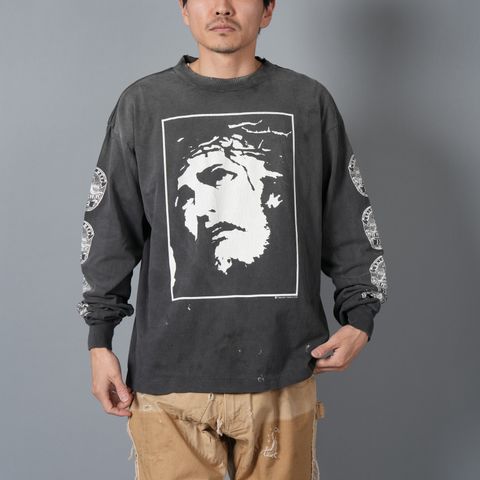 【残りわずか】SM-HR8-0000-033 / LS TEE / LOVE SAINT / BLACK / ロンT・カットソー (ブラック)