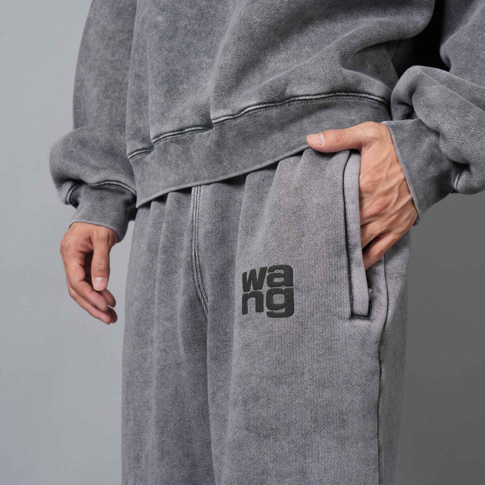 ESSENTIAL TERRY CLASSIC SWEATPANT PUFF PALINT LOGO  / スウェットパンツ (ウォッシュドグラナイト)