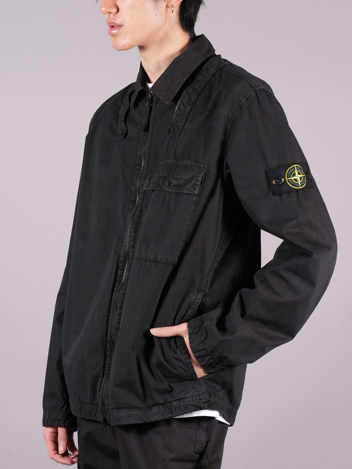 STONE ISLAND - 【ラスト1点】BRUSHED COTTON CANVAS, GARMENT DYED